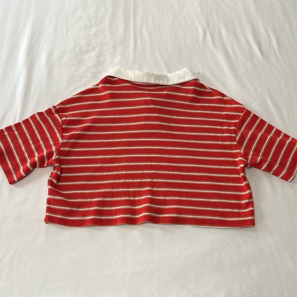 Cider Cropped Striped Polo - Picture 2 of 4